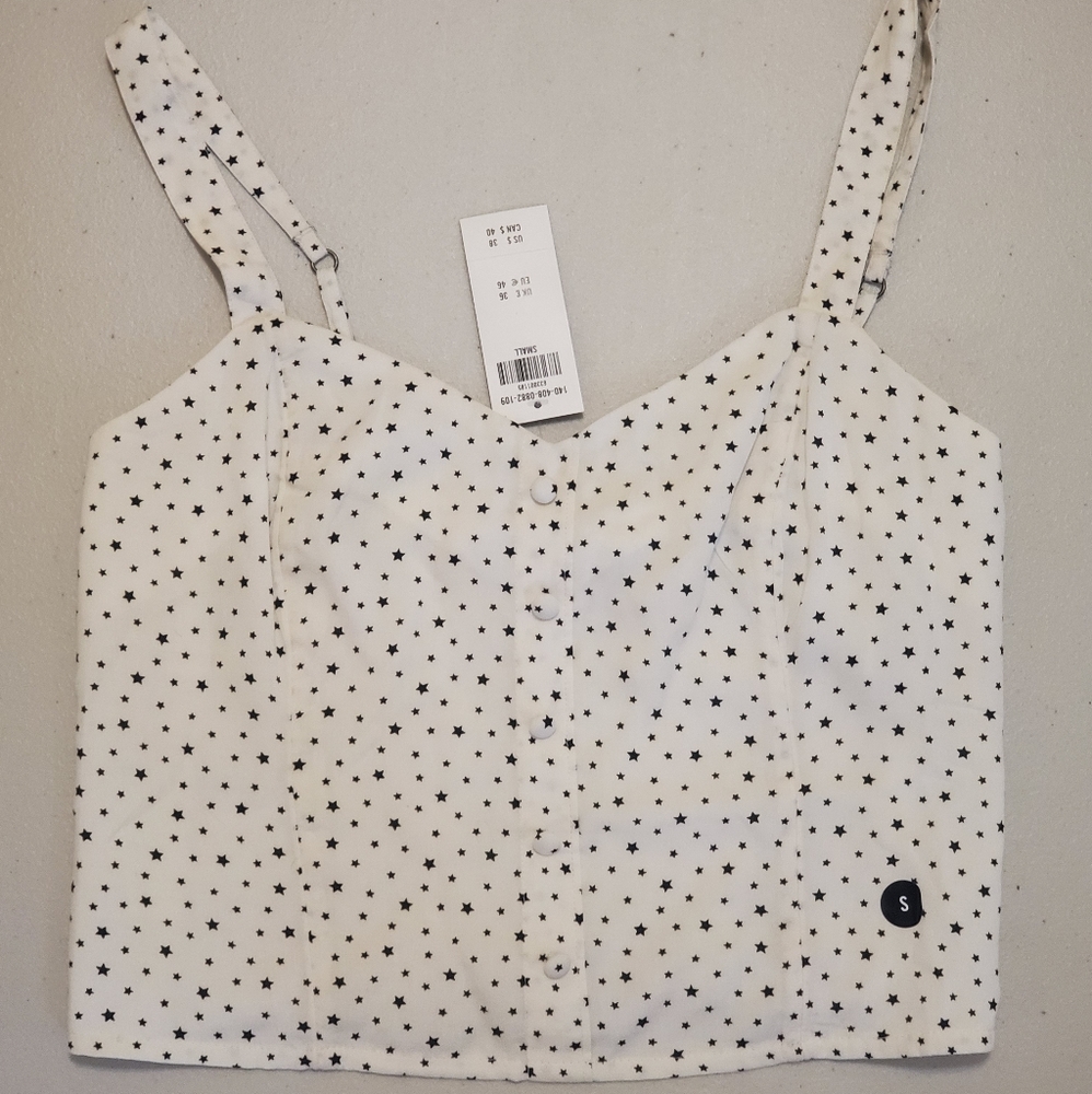 Abercrombie Button-Up Cropped Star Cami